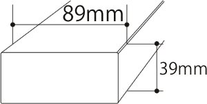 無垢２×４材断面図