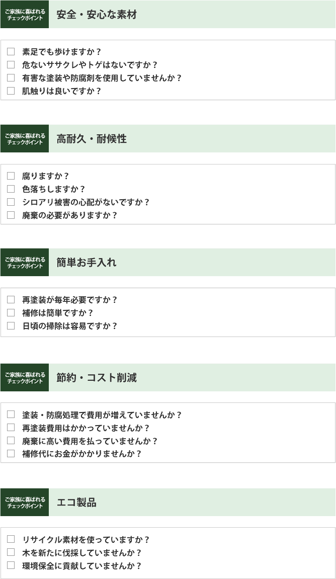 安全・安心な素材